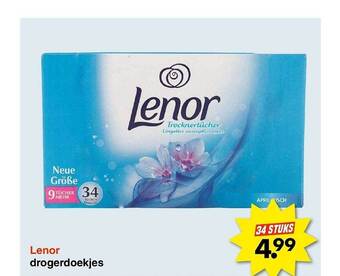 Wibra Lenor drogerdoekjes aanbieding