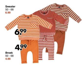 Wibra Sweater, broek aanbieding