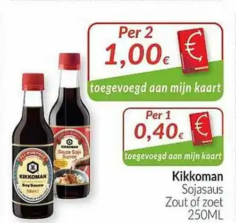 Intermarché Kikkoman Sojasaus Zout Of Zoet aanbieding