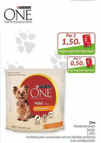 Intermarché One Hondenbrokken Senior aanbieding