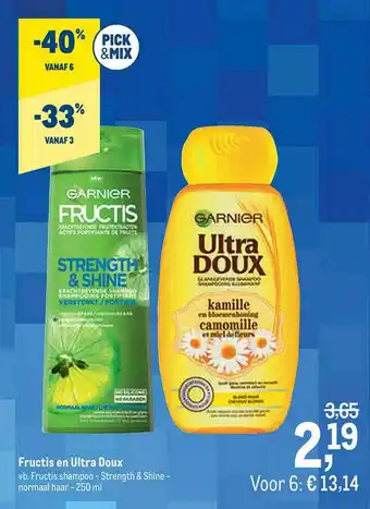 Makro Fructis En Ultra Doux aanbieding
