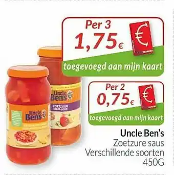 Intermarché Uncle Ben's Zoetzure Saus aanbieding