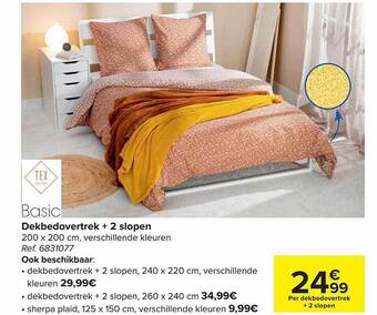Carrefour Dekbedovertrek + 2 slopen aanbieding