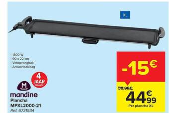 Carrefour Mandine plancha aanbieding
