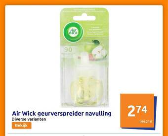 Action Air wick geurverspreider navulling aanbieding