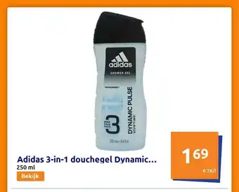 Action Adidas 3in1 douchegel dynamic aanbieding