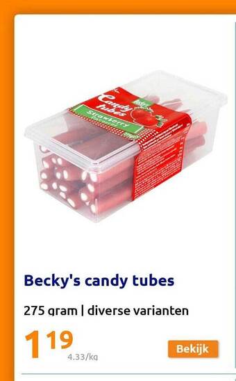 Becky's candy tubes