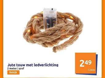Action Jute touw met ledverlichting aanbieding