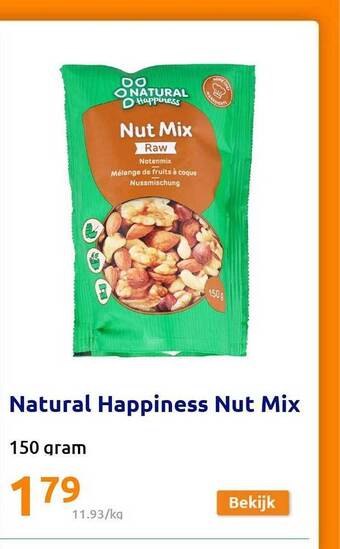 Action Natural happiness nut mix aanbieding