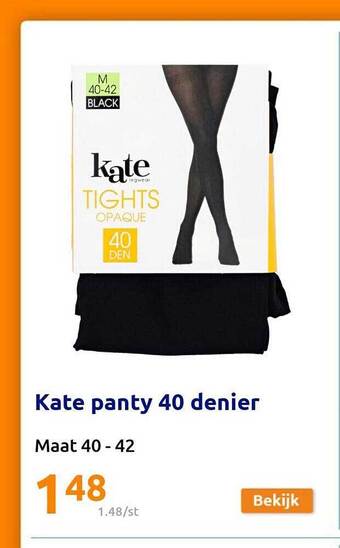 Action Kate panty 40 denier aanbieding