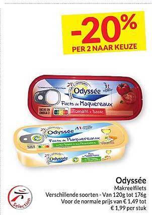 Intermarché Odyssée makreelfilets aanbieding