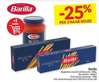 Intermarché Barilla aanbieding