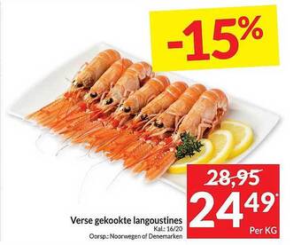 Intermarché Verse gekookte langoustines aanbieding