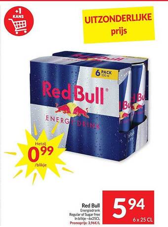 Intermarché Red bull energiedrank aanbieding