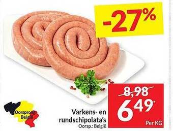Intermarché Varkens en rundschipolata's aanbieding