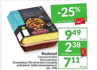 Intermarché Boubasud couscous of tajine aanbieding