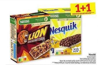 Intermarché Nestlé graanrepen aanbieding