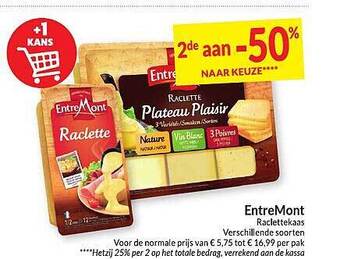 Intermarché Entremont raclettekaas aanbieding