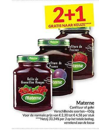 Intermarché Materne confituur of gelei aanbieding