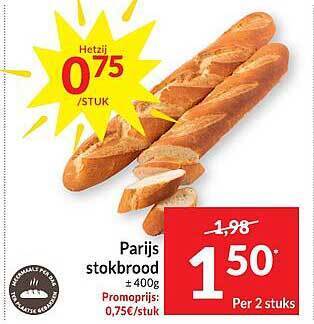 Intermarché Parijs stokbrood aanbieding