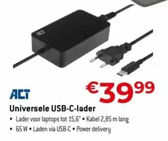 ACT universele USB-C-lader