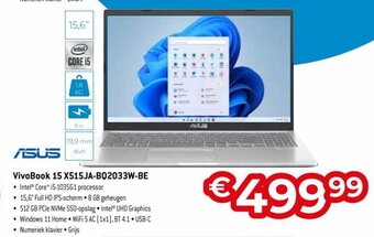 Exellent Asus vivobook 15 X515JA-BQ2033W-BE aanbieding