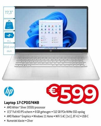 Exellent HP laptop 17-CP0074NB aanbieding