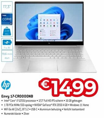 Exellent HP envy 17-CR0000NB aanbieding