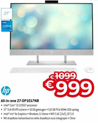 Exellent HP all-in-one 27-DP1017NB aanbieding