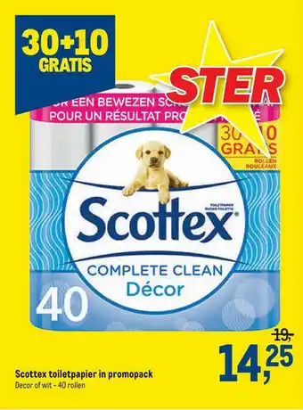 Makro Scottex Toiletpapier In Promopack Décor Of Wit aanbieding