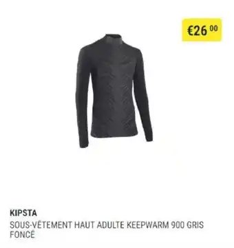 Decathlon Kipsta Sous-Vetement Haut Adulte Keepwarm 900 Gris Fonce aanbieding