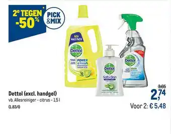 Makro Dettol Excl. Handgel 2e Tegen -50% aanbieding