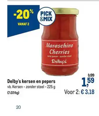 Delby's Kersen En Pepers Vb. Kersen Zonder Steel -20% Vanaf 2