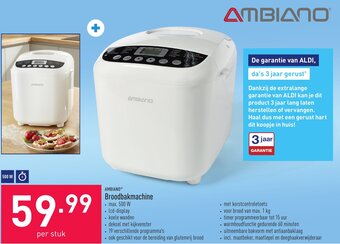 ALDI Ambiano Broodbakmachine aanbieding