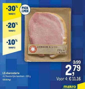 Makro Ls Charcuterie Vb. Meesterlijke Beenham aanbieding