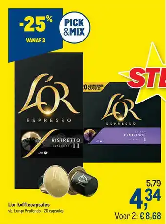 L'or Koffiecapsules Vb. Lungo Profondo -25% Vanf 2