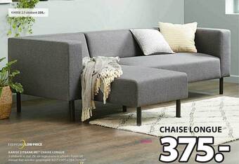 Jysk Karise zitbank met chaise longue aanbieding