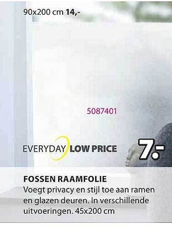 Jysk Fossen raamfolie aanbieding
