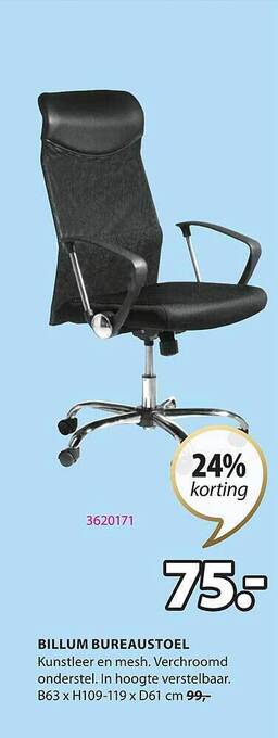 Jysk Billum bureaustoel aanbieding