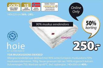 Tor muskusdons dekbed