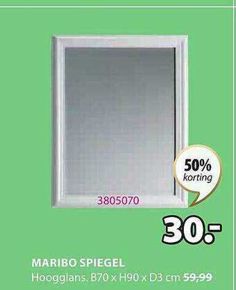 Jysk Maribo spiegel aanbieding