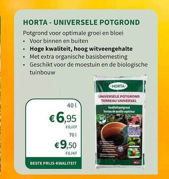 Horta Horta universele potgrond aanbieding