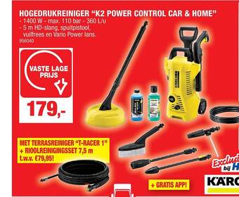 Hubo Hogedrukreiniger k2 power control car & home aanbieding