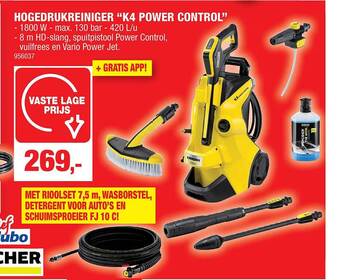 Hubo Hogedrukreiniger k4 power control aanbieding