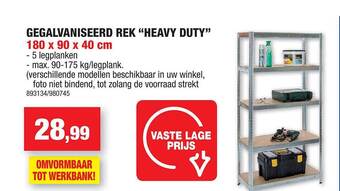 Hubo Gegalvaniseerd rek heavy duty aanbieding
