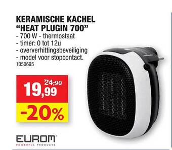 Hubo Keramische kachel heat plugin 700 aanbieding