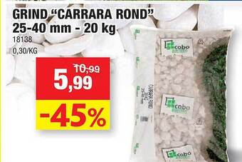 Hubo Grind carrara rond aanbieding