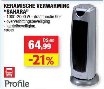 Hubo Keramische verwarming sahara aanbieding