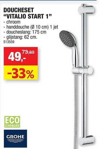 Hubo Doucheset vitalio start 1 aanbieding