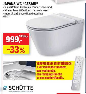 Hubo Japans wc cesari aanbieding